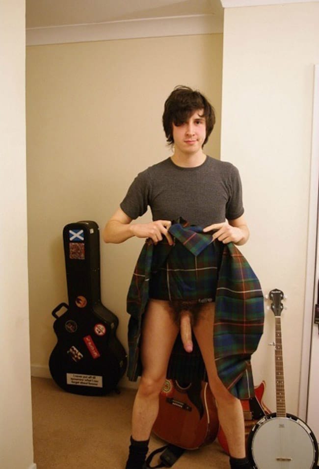 Uncut Monster Cocks In Kilts - Scottish Dude Rise His Kilt With Dick - Nude Men Pictures
